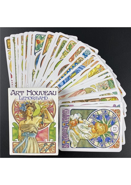 78 Adet TT17 Stili Kadınlar ve Kızlar Için Yeni Tarot Kartları Art Nouveau Orak Kartlar Oyunu (Yurt Dışından) modelleri