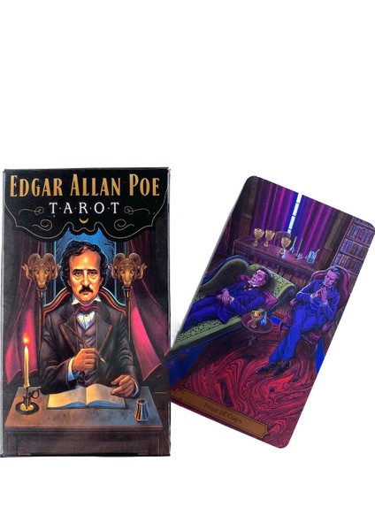 Edgar Allan Poe'nun Tarzı Edgar Allan Poe Tarot Destesi Başlangıçlar Için Parti Oyunu Çoklu Oyunculu Kahinlik Kılavuzu ile Başlığı (Yurt Dışından)