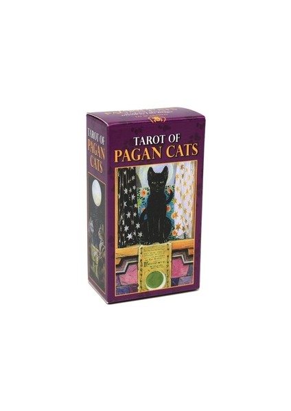 Pagan Kediler Tarzı Işık Saçan Bilge Ruh Mini Tarot Kartı Kartları Tarot Desteleri ile Rehber Kitapçık Astroloji Kedi Zeka Oyunları (Yurt Dışından)