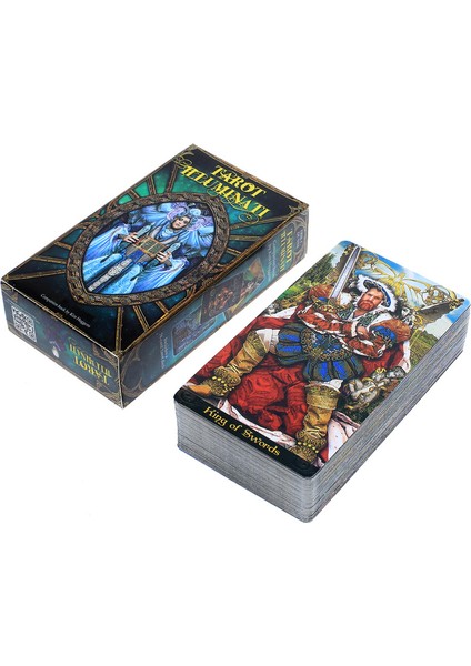 Siyah Stil Tarot Kartı Illuminati Seti Tarot Kartları Destesi Oyunlar Oyun Kartı Aile Tatil Partisi Oynama Oyunu Ingilizce (Yurt Dışından) indirimleri