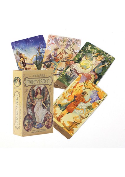 78 Adet TT57 Stili Ingiliz Viktorya Peri Tarot Kartları Destesi Oyun Kartı Kolay Taşınabilir Çocuk Eğitici Oyuncak Aile Arkadaş Parti Kartları (Yurt Dışından)