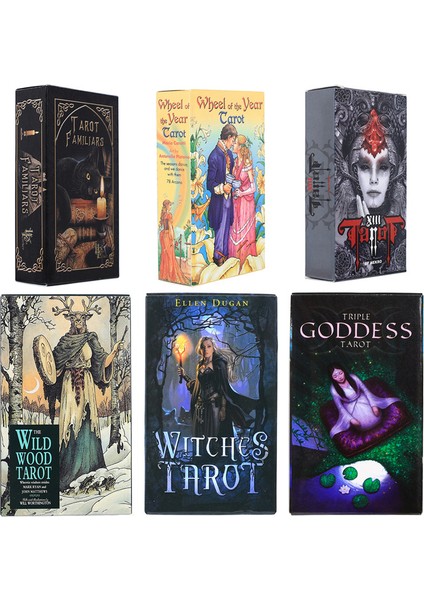 Perili Ev Tarzı 500 Stiller Tarot Kartları Rehberlik Kehanet Kader Parti Destesi Oyun Cadılar Kedisi Koyu Pdf Talimatları (Yurt Dışından)