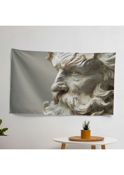 Efsanevi Yaratık Michelangelo Tarzı Duvar Örtüsü - Canlı Süblimasyon Baskı, Pamuk Sırt,