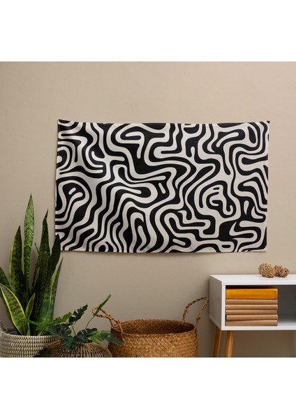 Soyut Türk Halısı Duvar Sanatı Dekoratif Örtü - Pamuk Sırtlı, Canlı Renkler, Hafif - fiyatları