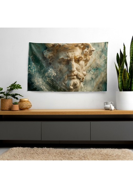 Michelangelo'lu Modern Duvar Sanatı - Canlı Süblimasyon Baskı Kumaş Duvar Örtüsü