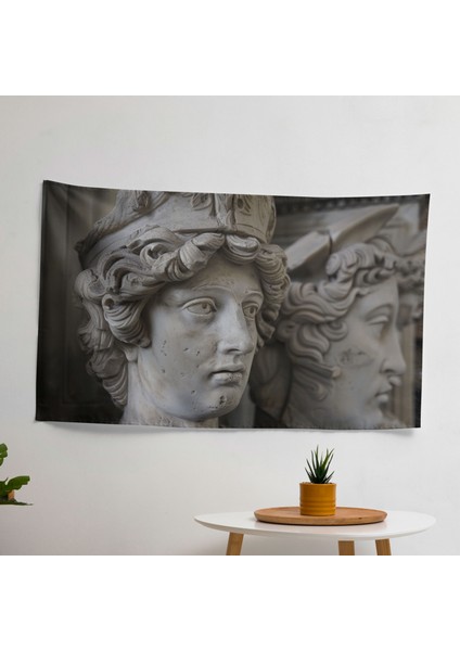 Neoklasizm Antik Heykeller Duvar Örtüsü - Pamuk Sırt, Süblimasyon Baskı, Canlı Renkler