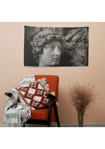 Neoklasizm Antik Heykeller Duvar Örtüsü - Pamuk Sırt, Süblimasyon Baskı, Canlı Renkler fiyatları