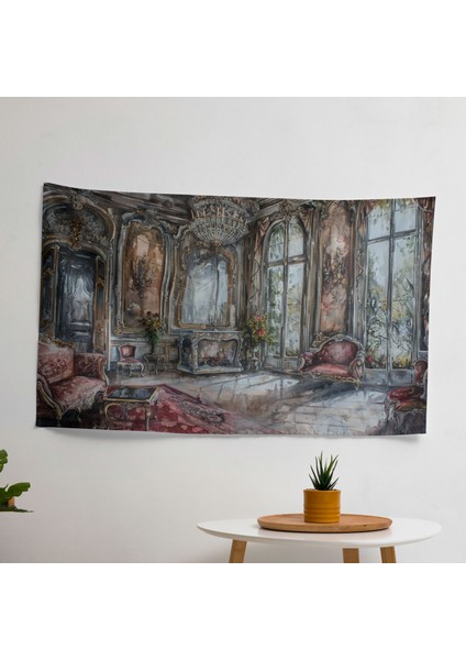 Rokoko Tarzı Duvar Örtüsü | Pamuk Sırt | Polyester Ön | Canlı Renkler | Sertifikalı |