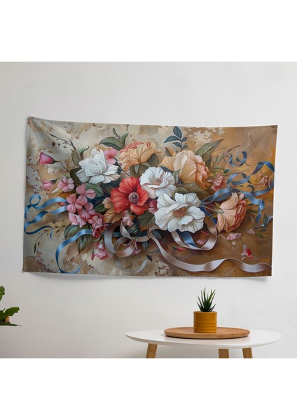 Rokoko Tarzı Resim Duvar Örtüsü | Canlı Ranforce Kumaş | Sertifikalı | Modern Sanat Dekoru