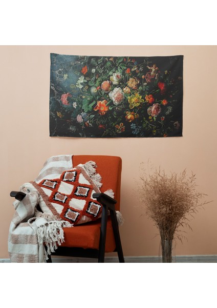 Rokoko Stili Resim Duvar Örtüsü - %100 Pamuk Arka, Polyester Ön - Ranforce Kumaş, Canlı Renkler