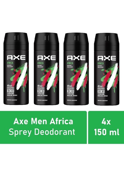 Men Deodorant Africa 150 ml - 4'lü Avantaj Seti