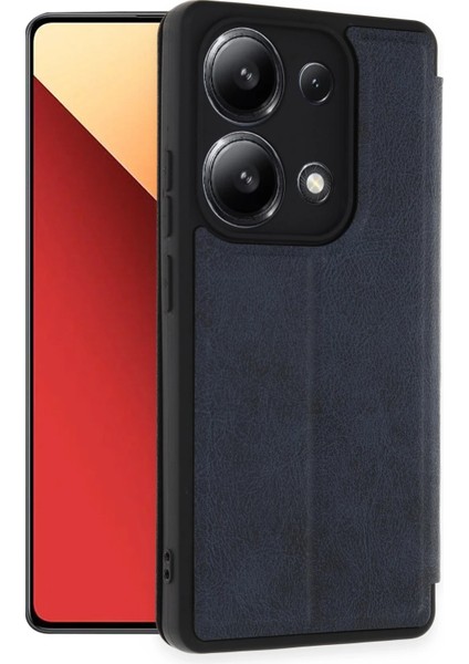 Xiaomi Redmi Note 13 4g Kılıf Flip Cover - Lacivert Ynsmr