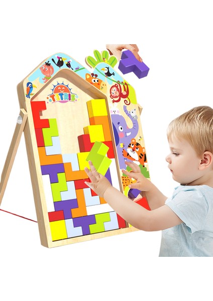 Tetris Yapı Taşları Çocuklar Için Eğitici Bulmaca (Yurt Dışından)