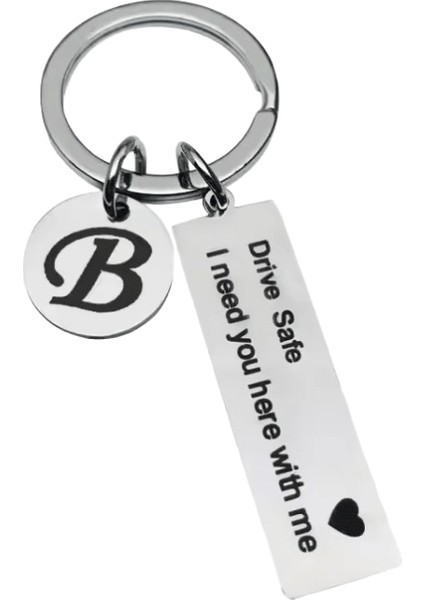 Baihu Drive Safe Anahtarlıklar A-Z Baş Harfler Paslanmaz Çelik Anahtarlık (Yurt Dışından)