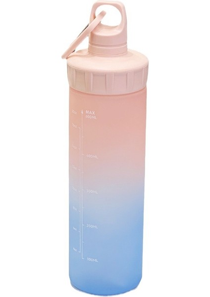 600ML Yaz Trendi Mat Degrade Renk Açık Araba Büyük Kapasiteli Spor Su Bardağı (Yurt Dışından)
