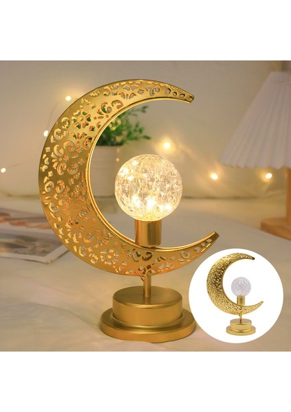 LED Demir Asılı Yıldız Ay Içi Boş Tatil Dekorasyon Masaüstü Şekilli Lamba (Yurt Dışından) fiyatları