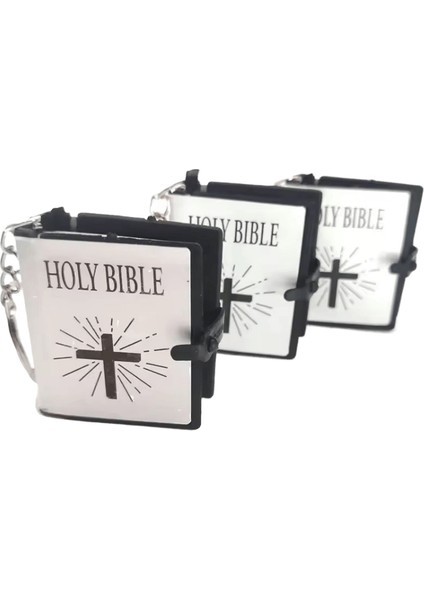 Bailu Mini Kutsal Incil Anahtarlık Kitap Anahtarlık Din Ingilizce Versiyon Hıristiyan Isa Anahtarlık (Yurt Dışından)