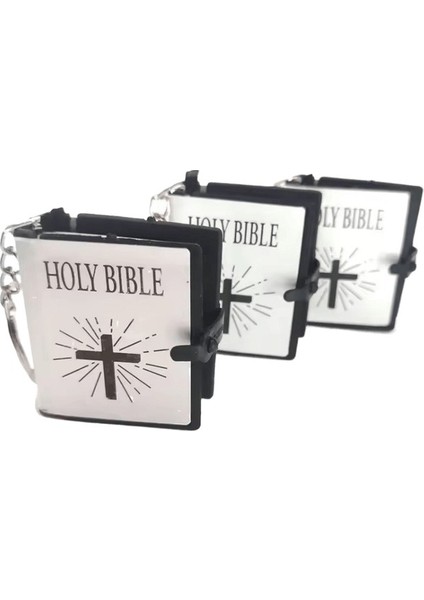 Bailu Mini Kutsal Incil Anahtarlık Kitap Anahtarlık Din Ingilizce Versiyon Hıristiyan Isa Anahtarlık (Yurt Dışından)