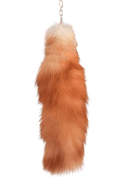Baihu 40CM Tilki Kürk Kuyruk Büyük Uzun Kürk Kuyruk Anahtarlık Kolye Renk: Renk 1 / Boyut: Yaklaşık (Yurt Dışından)