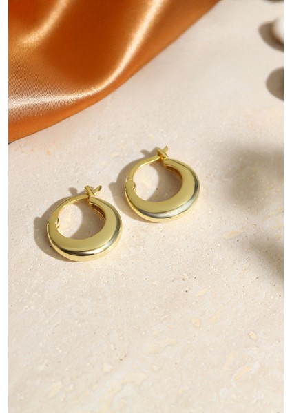 Kadın 925 Ayar Oval Küpe