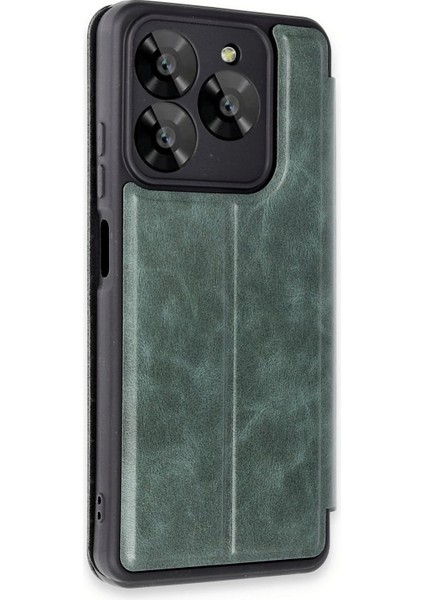 General Mobile Era 50 Kılıf Flip Cover - Koyu Yeşil Ynsmr