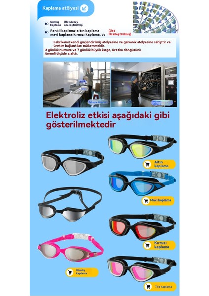 Yetişkin Göz Koruması Su Geçirmez Büyük Çerçeve Elektrokaplama Anti-Fog Hd (Yurt Dışından) modelleri