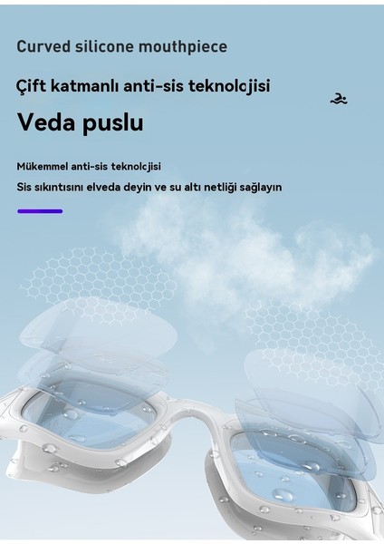 Yetişkin Göz Koruması Su Geçirmez Büyük Çerçeve Elektrokaplama Anti-Fog Hd (Yurt Dışından) fırsatları