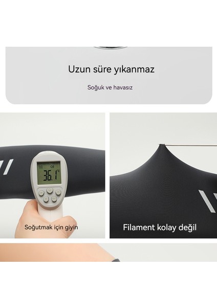 Erkekler Yaz Ince Uv Korumalı Serin Nefes Alma Güneş Koruma Kolları (Yurt Dışından)