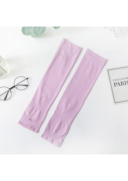 Katı Renkli Kadın ve Erkek Buz Ipek Anti-Uv Güneş Koruyucu Buz Kolları (Yurt Dışından)