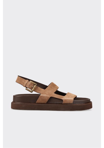 Naturel Deri Kadın Sandalet