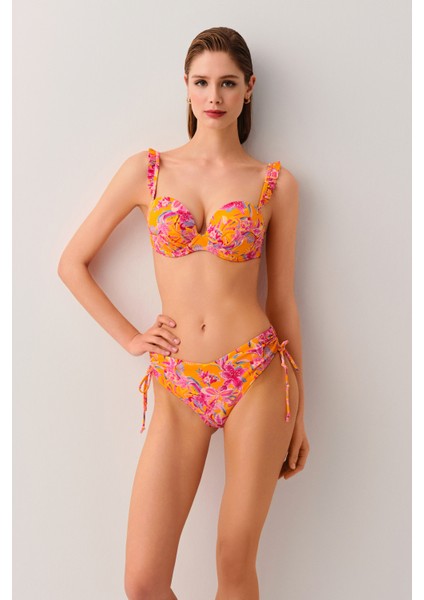 Jungle Yanı Büzgülü Bikini Alt