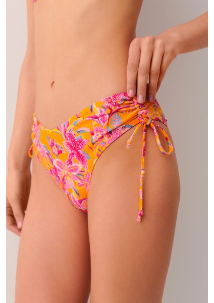 Jungle Yanı Büzgülü Bikini Alt