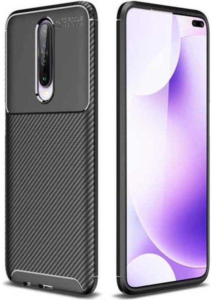 Xiaomi Redmi K30 Karbon Desenli Negro Silikon Kılıf
