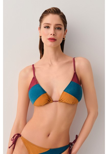 Patch Üçgen Bikini Üst