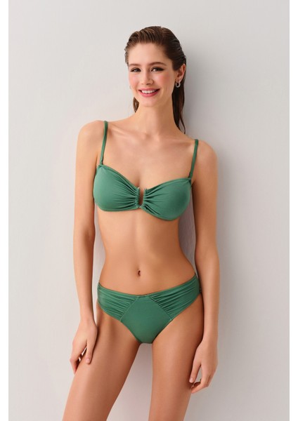 Metal Aksesuarlı Straplez Bikini Üst fiyatları