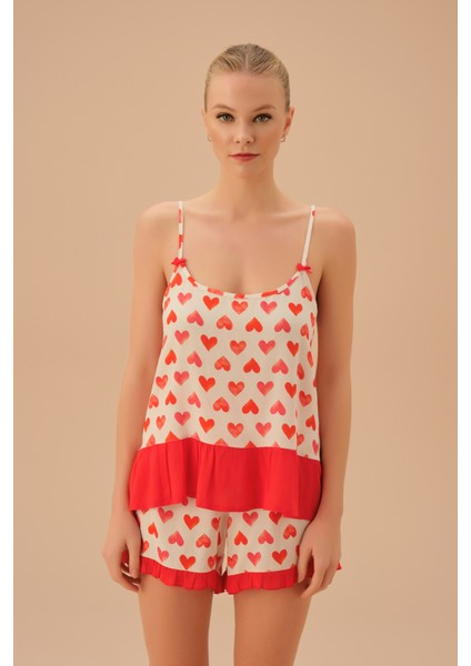 Heart Şort Pijama Takımı