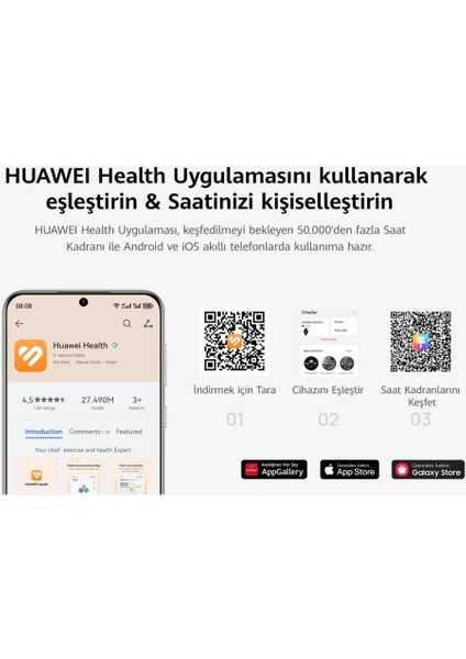 Watch Fit 4 (Huawei Türkiye Garantili) - Siyah