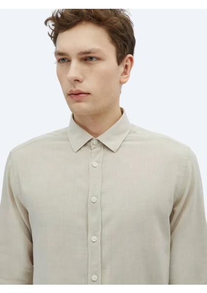 Taş Düz Regular Fit Dokuma Casual %100 Pamuk Gömlek fırsatları