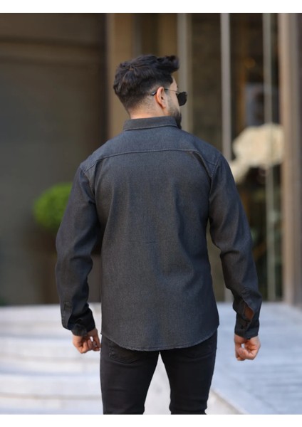 Slim Fit Haki Oxford Düğmeli Yaka Kolay Ütülenebilir Nakış Detaylı Pamuklu Erkek Gömlek fiyatları