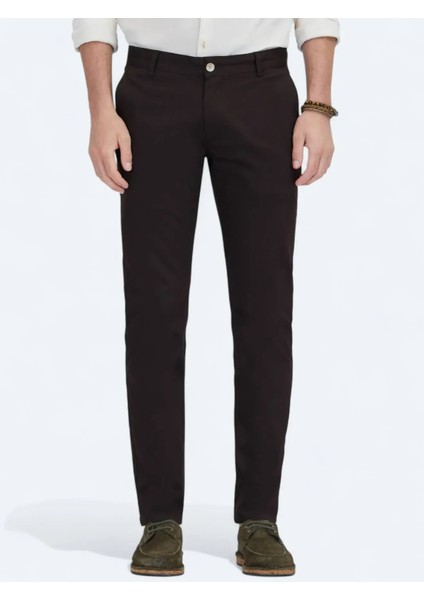 Kahverengi Dokuma Casual Pamuk Karışımlı Pantolon fiyatları