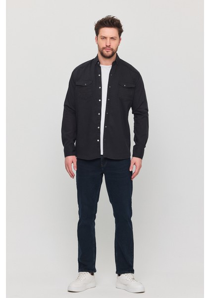 3A Moda Yxcslim Fit Erkek Kot Gömlek