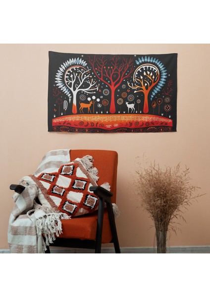 Yerli Avustralya Esintili Kumaş Duvar Sanatı Örtü - Canlı Renkler, Süblimasyon Baskı - Yatak fiyatları