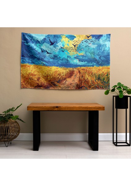 Vincent Van Gogh Buğday Tarlası Kanvas Tablo - Ranforce Kumaş ve Süblimasyon Baskılı Canlı fiyatları