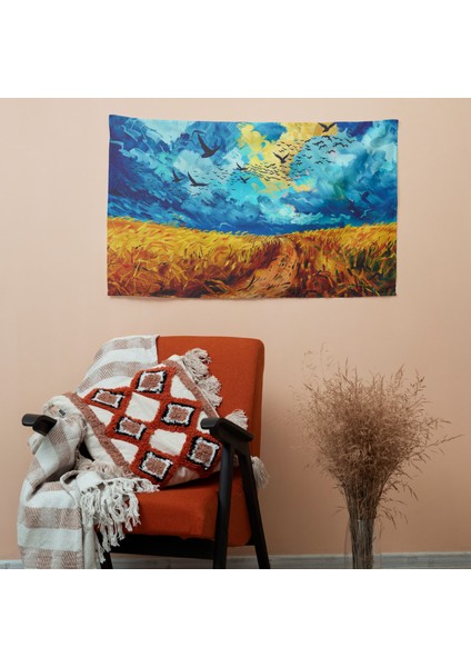 Vincent Van Gogh Buğday Tarlası Kanvas Tablo - Ranforce Kumaş ve Süblimasyon Baskılı Canlı modelleri