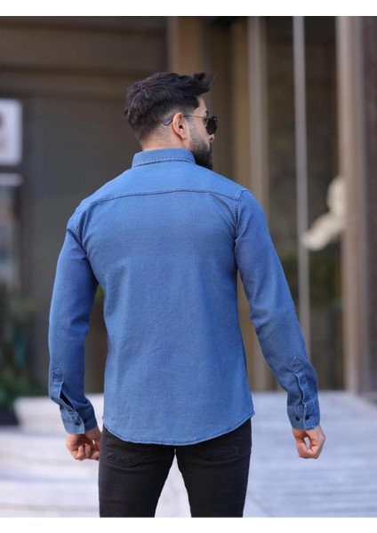 Slim Fit Haki Oxford Düğmeli Yaka Kolay Ütülenebilir Nakış Detaylı Pamuklu Erkek Gömlek modelleri