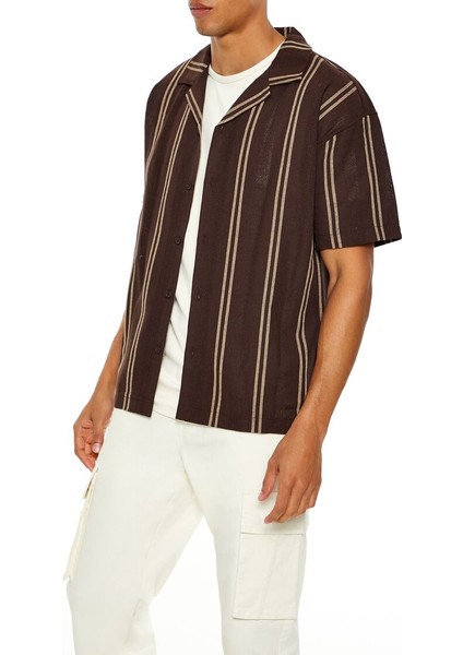 Dokulu Çizgili Gömlek