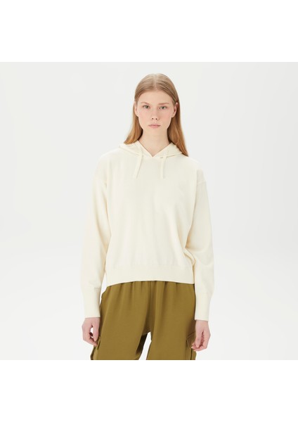 Kadın Beyaz Relaxed Fit Kazak