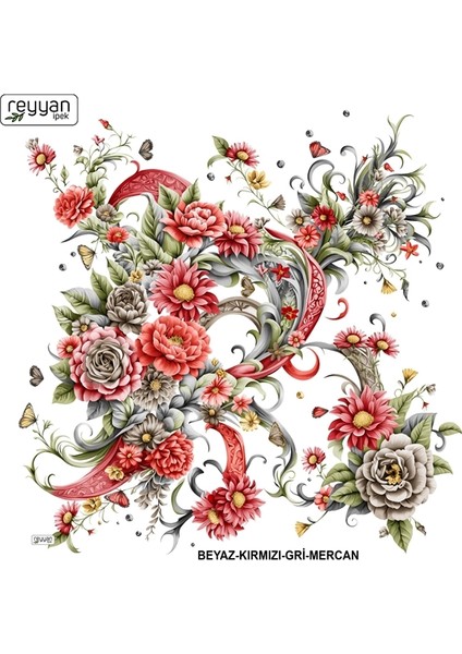 Ipek Desenli Oyalık Yazma - 15668 - Renk-19