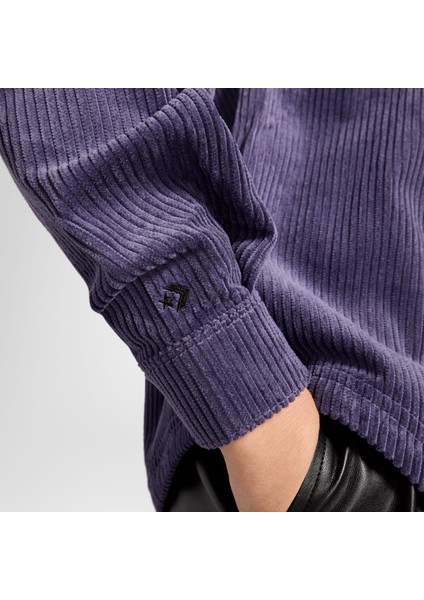 Classic Kadın Kadife Mor Gömlek fırsatları