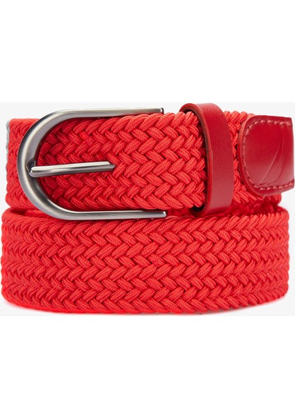 Erkek Kırmızı Örgü Kemer